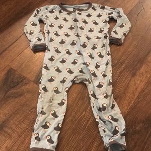 Kickee‎ puffins coverall 12-18 mos bamboo pajamas